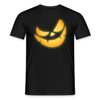 Citrouille costume visage pour hommes femmes Halloween - T-shirt homme - noir - Devant - AI Model Male 178 light (178cm)