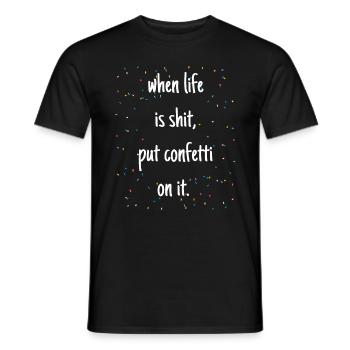 Costume de remplacement de carnaval Tenue de carnaval - T-shirt homme - noir - Devant - AI Model Male 178 light (178cm)