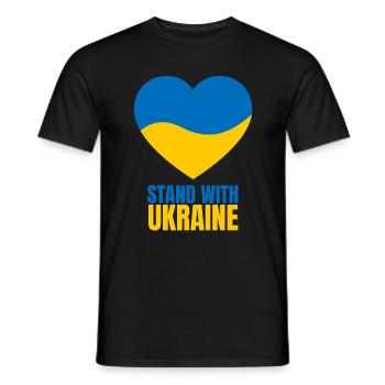 Stand avec Ukraine Vintage Ukraine Flag - T-shirt homme - noir - Devant - AI Model Male 178 light (178cm)