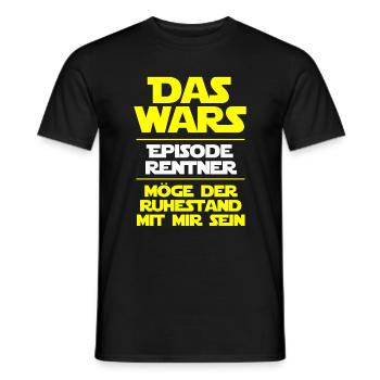 Das Wars - Rentner 2022 Rente Ruhestand - Männer T-Shirt - Schwarz - Vorne - AI Model Male 178 light (178cm)