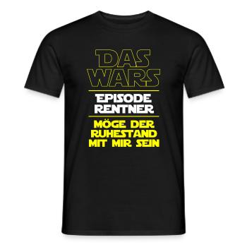 Das Wars - Rentner 2022 Rente Ruhestand - Männer T-Shirt - Schwarz - Vorne - AI Model Male 178 light (178cm)
