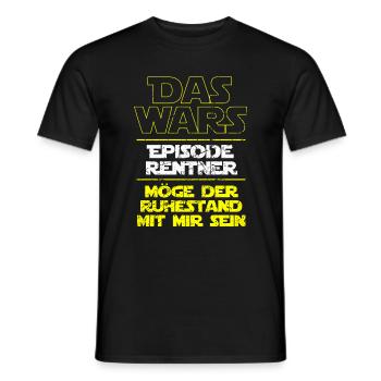 Das Wars - Rentner 2022 Rente Ruhestand - Männer T-Shirt - Schwarz - Vorne - AI Model Male 178 light (178cm)