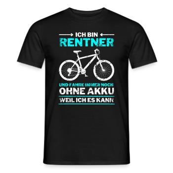 Rentner 2022 Rente Ruhestand Fahrradfahrer - Männer T-Shirt - Schwarz - Vorne - AI Model Male 178 light (178cm)