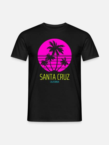 Santa Cruz California Vintage Retro Sunset - Men's T-Shirt - black