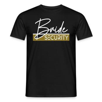 Bride Security - Men's T-Shirt - black - Front - AI Model Male 178 light (178cm)