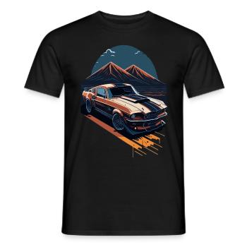 Muscle Car Power - Männer T-Shirt - Schwarz - Vorne - AI Model Male 178 light (178cm)