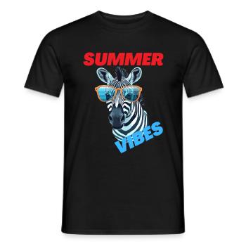 SUMMER VIBES - Männer T-Shirt - Schwarz - Vorne - AI Model Male 178 light (178cm)