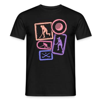 Joueur de hockey, joueur de hockey, fille de hockey sur gazon - T-shirt homme - noir - Devant - AI Model Male 178 light (178cm)