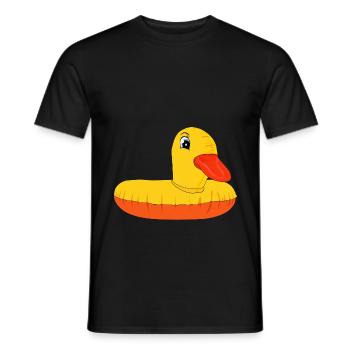 maitre nageur - lifeguard - Rettungssschwimmer - T-shirt homme - noir - Devant - AI Model Male 178 light (178cm)