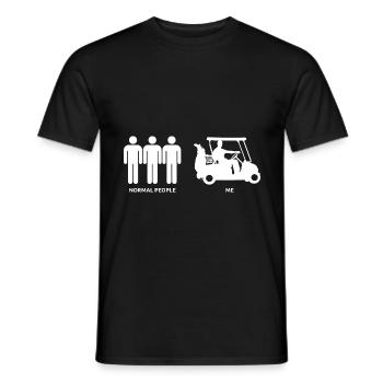 Golfball Golfer Witzig Golf Club Golf Golf Cart - Men's T-Shirt - black - Front - AI Model Male 178 light (178cm)