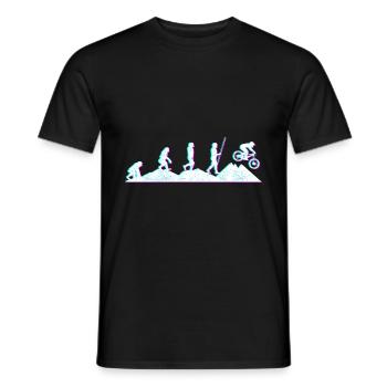 Evolution MTB Mountainbike Geschenk BMX Zubehör - Männer T-Shirt - Schwarz - Vorne - AI Model Male 178 light (178cm)