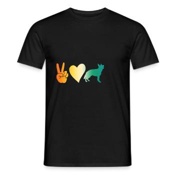 Hund Deutscher Schäferhund - Männer T-Shirt - Schwarz - Vorne - AI Model Male 178 light (178cm)