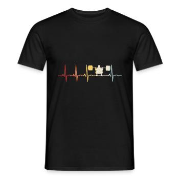 Bodybuilding Bodybuilder GYM Herzschlag Fitness - Männer T-Shirt - Schwarz - Vorne - AI Model Male 178 light (178cm)