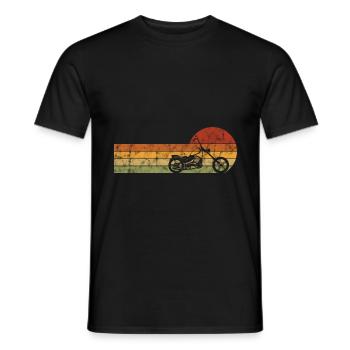 Motocycliste Moto Chopper Retro Bobber - T-shirt homme - noir - Devant - AI Model Male 178 light (178cm)
