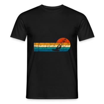 Windsurfer Windsurfing Windsurfen Retro Surfen - Männer T-Shirt - Schwarz - Vorne - AI Model Male 178 light (178cm)