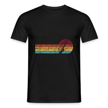 Windsurfer Retro Windsurfing Windsurfing Surfing - Men's T-Shirt - black - Front - AI Model Male 178 light (178cm)