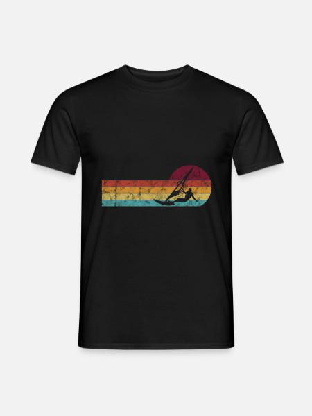 Surfing Windsurfer Windsurfing Windsurfing Retro - Men's T-Shirt - black