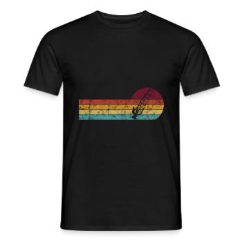 Surfing Windsurfer Windsurfing Retro Windsurfing - Men's T-Shirt - black - Front - AI Model Male 178 light (178cm)