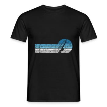 Windsurfing Windsurfer Surfen Windsurfen Retro - Männer T-Shirt - Schwarz - Vorne - AI Model Male 178 light (178cm)
