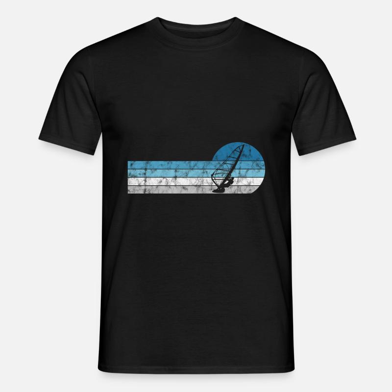 Windsurffer Surf sur Windsurf Retro - T-shirt homme - noir