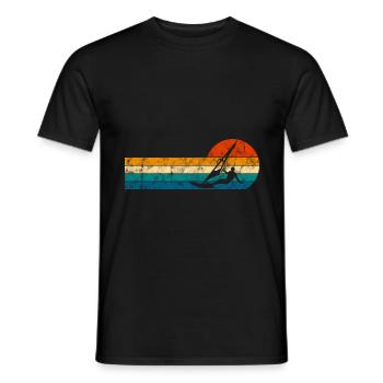 Windsurfing Windsurfer Surfing Windsurfing Retro - Men's T-Shirt - black - Front - AI Model Male 178 light (178cm)