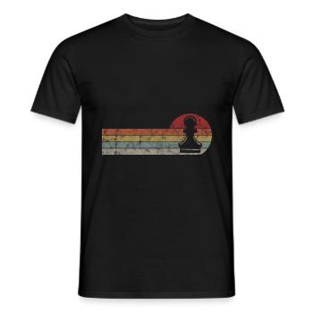 Schach Retro Schachfigur Schachmatt Schachspieler - Männer T-Shirt - Schwarz - Vorne - AI Model Male 178 light (178cm)
