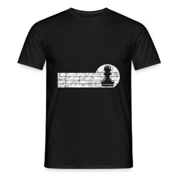 Schachmatt Retro Schachspieler Schachfigur Schach - Männer T-Shirt - Schwarz - Vorne - AI Model Male 178 light (178cm)