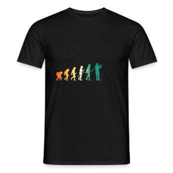 Flautist Evolution Flute - Men's T-Shirt - black - Front - AI Model Male 178 light (178cm)
