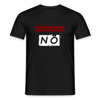 HAHAHA NÖ T-Shirt - Männer T-Shirt - Schwarz - Vorne - AI Model Male 178 light (178cm)