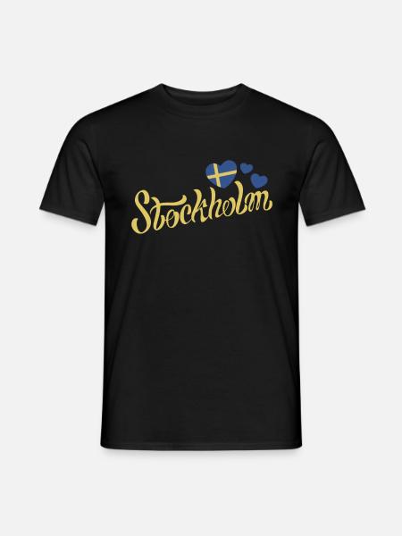 Stockholm - Männer T-Shirt - Schwarz