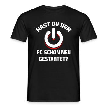 Neustart IT-Abteilung Administrator Geschenk - Männer T-Shirt - Schwarz - Vorne - AI Model Male 178 light (178cm)