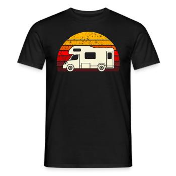 cadeau retro camping car camper - T-shirt homme - noir - Devant - AI Model Male 178 light (178cm)