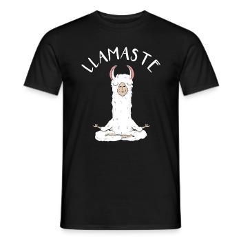 Lamaste - lustige Lama Alpaka-Liebhaber Geschenk - Männer T-Shirt - Schwarz - Vorne - AI Model Male 178 light (178cm)
