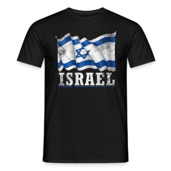 Israel Flag - Men's T-Shirt - black - Front - AI Model Male 178 light (178cm)