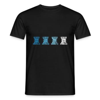 Retro Schach Schachspieler Schachmatt Schachfigur - Männer T-Shirt - Schwarz - Vorne - AI Model Male 178 light (178cm)