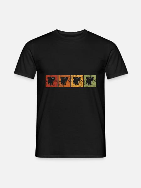 Elefanten Elefant für Kinder - Männer T-Shirt - Schwarz