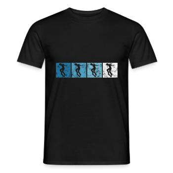 Skateur Skateboard Skateur Skater Skate - T-shirt homme - noir - Devant - AI Model Male 178 light (178cm)