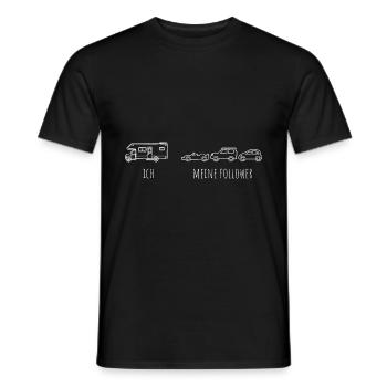 Ich meine Follower Wohnmobil Wohnwagen Lustiges - Männer T-Shirt - Schwarz - Vorne - AI Model Male 178 light (178cm)