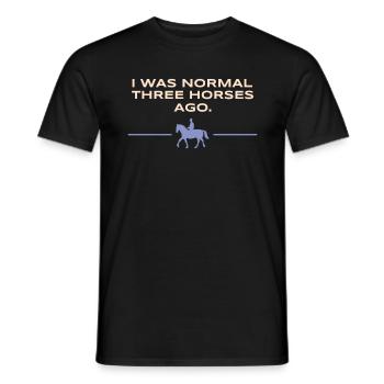 monter cheval trakehner cheval fou fille blague - T-shirt homme - noir - Devant - AI Model Male 178 light (178cm)