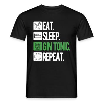 Gin Cocktail Tonic Longdrinks Summer Alcohol Party - Männer T-Shirt - Schwarz - Vorne - AI Model Male 178 light (178cm)
