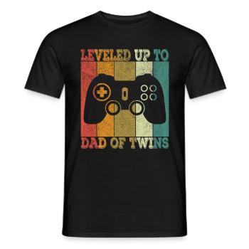 Future Dad of Twins Pregnancy Announcement 2021 - T-shirt homme - noir - Devant - AI Model Male 178 light (178cm)