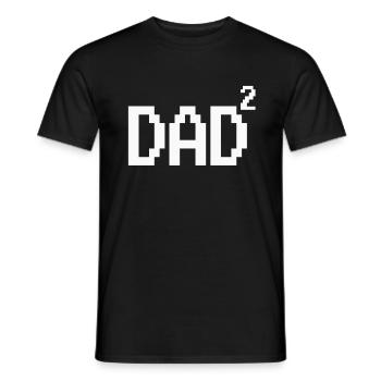 Twins Dad Père de Twins Funny Gift Papa - T-shirt homme - noir - Devant - AI Model Male 178 light (178cm)