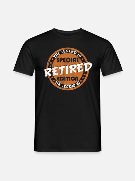 Die Legende ist in Pension Arbeitskollege Stempel - Männer T-Shirt - Schwarz