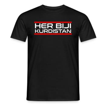 Her Biji Kurdistan Azadi Newroz Rojava cadeau - T-shirt homme - noir - Devant - AI Model Male 178 light (178cm)