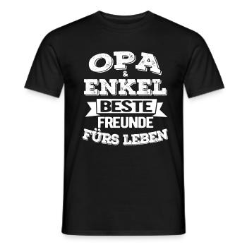 Opa und Enkel Beste Freunde Fürs Leben - Männer T-Shirt - Schwarz - Vorne - AI Model Male 178 light (178cm)