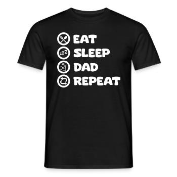 Mange Dors Papa Répétez Vatertag Papa Fête des Pères - T-shirt homme - noir - Devant - AI Model Male 178 light (178cm)
