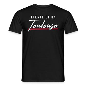 Toulouse 31 Frankreich Kennzeichen - Männer T-Shirt - Schwarz - Vorne - AI Model Male 178 light (178cm)