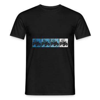 Farmer Tractor Farm Tractors Tractors Tractor Retro - Men's T-Shirt - black - Front - AI Model Male 178 light (178cm)