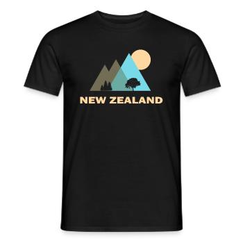 Cadeau montagnes néo-zélandaises - T-shirt homme - noir - Devant - AI Model Male 178 light (178cm)