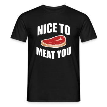 Nice to Meat You - Men's T-Shirt - black - Front - AI Model Male 178 light (178cm)